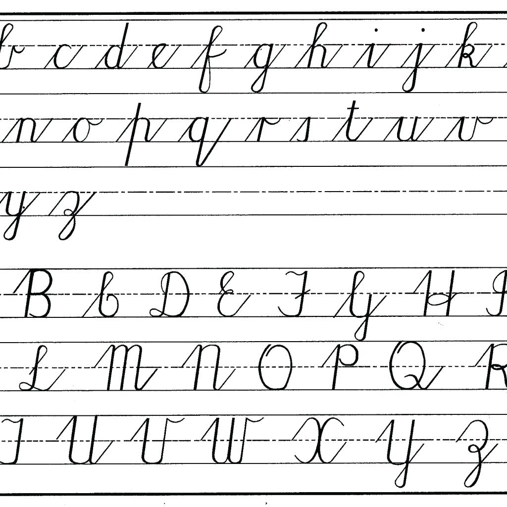 Cursive Alphabet Capital And Small Letters Printable