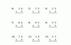 2 Digit Multiplication Worksheet