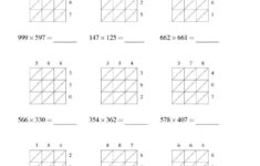 3-Digit3-Digit Lattice Multiplication (A) Long