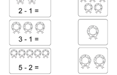 Christmas Subtraction Worksheet - Free Kindergarten Holiday