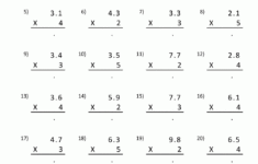 Decimal Multiplication Worksheets 5Th Grade