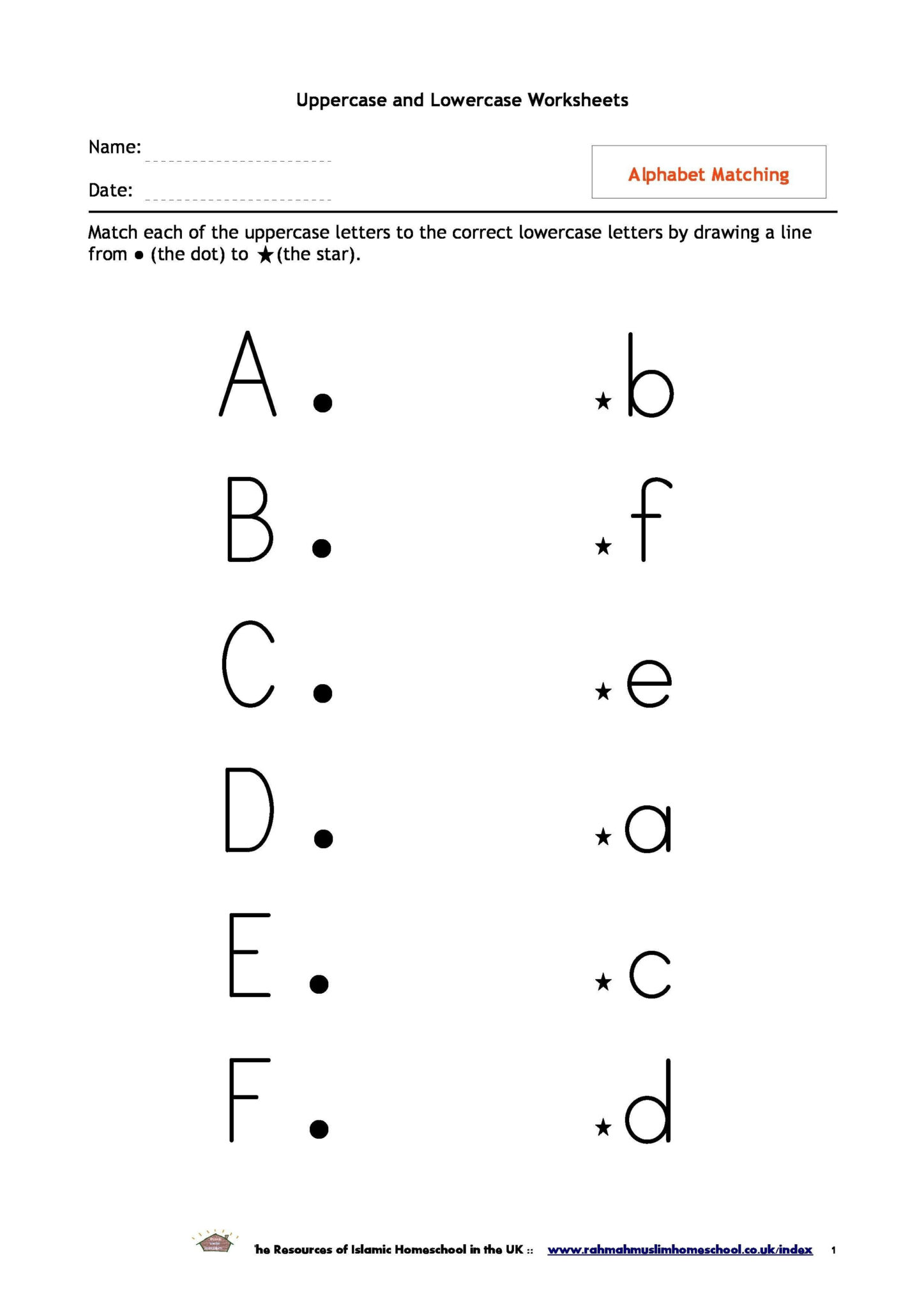 free-printable-uppercase-and-lowercase-letters-worksheets