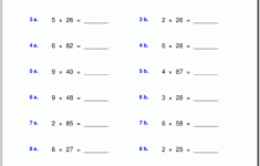 Grade 5 Multiplication Worksheets