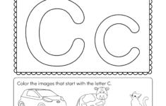 Letter C Coloring Worksheet - Free Kindergarten English