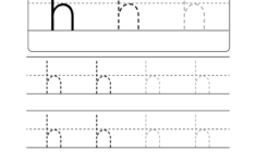 Lowercase Letter &quot;h&quot; Tracing Worksheet - Doozy Moo