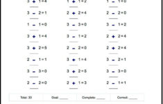 Missing Operator Worksheets For Addition, Subtraction