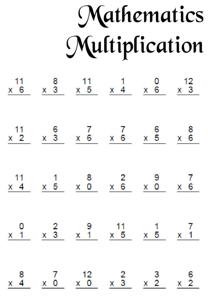 Multiplication Drill X3 X4 And X6 Worksheet AlphabetWorksheetsFree
