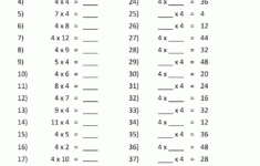 Multiplication Table Worksheets Grade 3