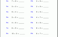 Multiplication Worksheets For Grade 3 | 4Th Grade Math