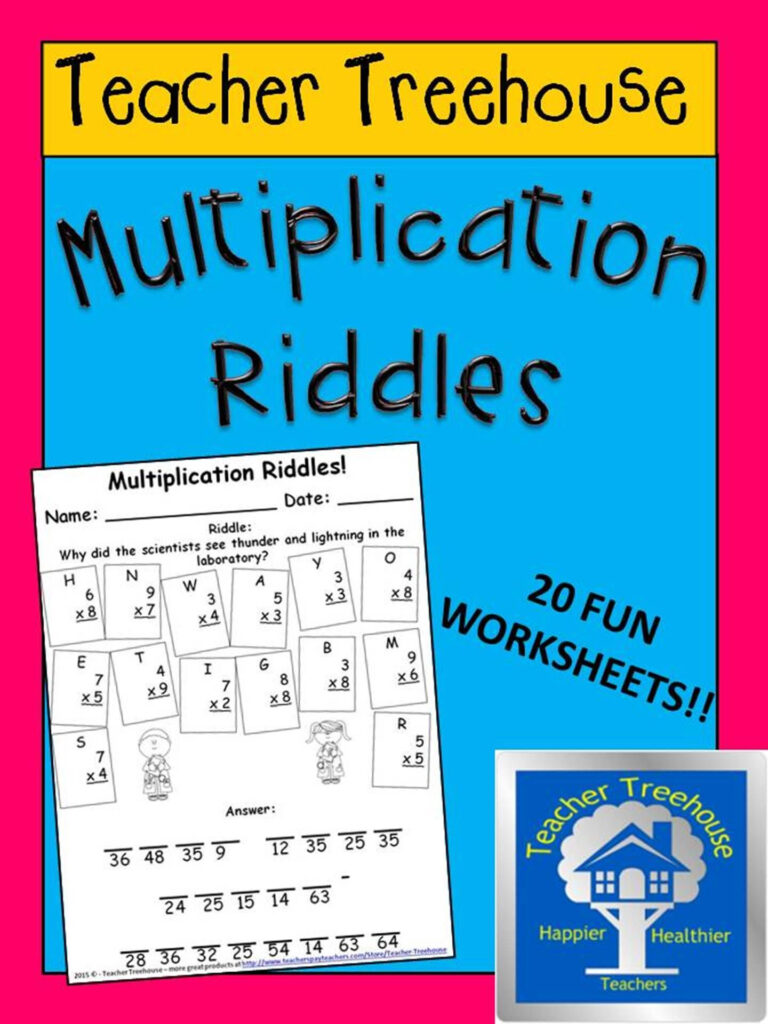 Multiplication Riddle Worksheets AlphabetWorksheetsFree