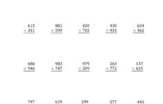 Multiplying 3-Digit3-Digit Numbers (A)