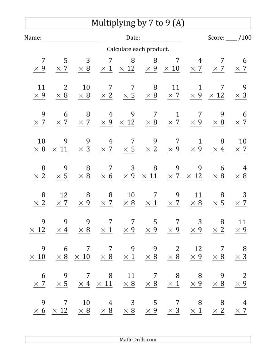 Multiplication In 7 Days Worksheets AlphabetWorksheetsFree