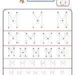 Preschool Letter Tracing Worksheet   Letter M Different