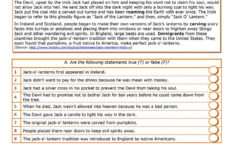 Readingehension Pdf Worksheet Free Halloween Passages 5Th