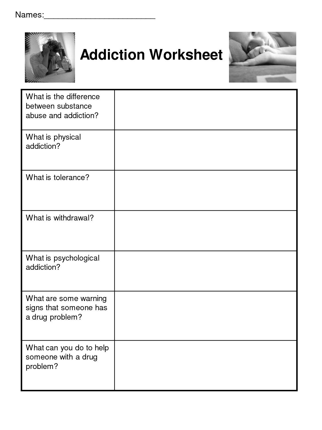 Self Esteem Worksheets For Adults In Additions Recovery AlphabetWorksheetsFree