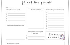 Self Esteem Worksheets - A Self Esteem Worksheets Is A Few