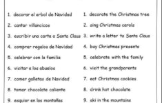 Spanish Christmas Worksheets And Conversation Cards