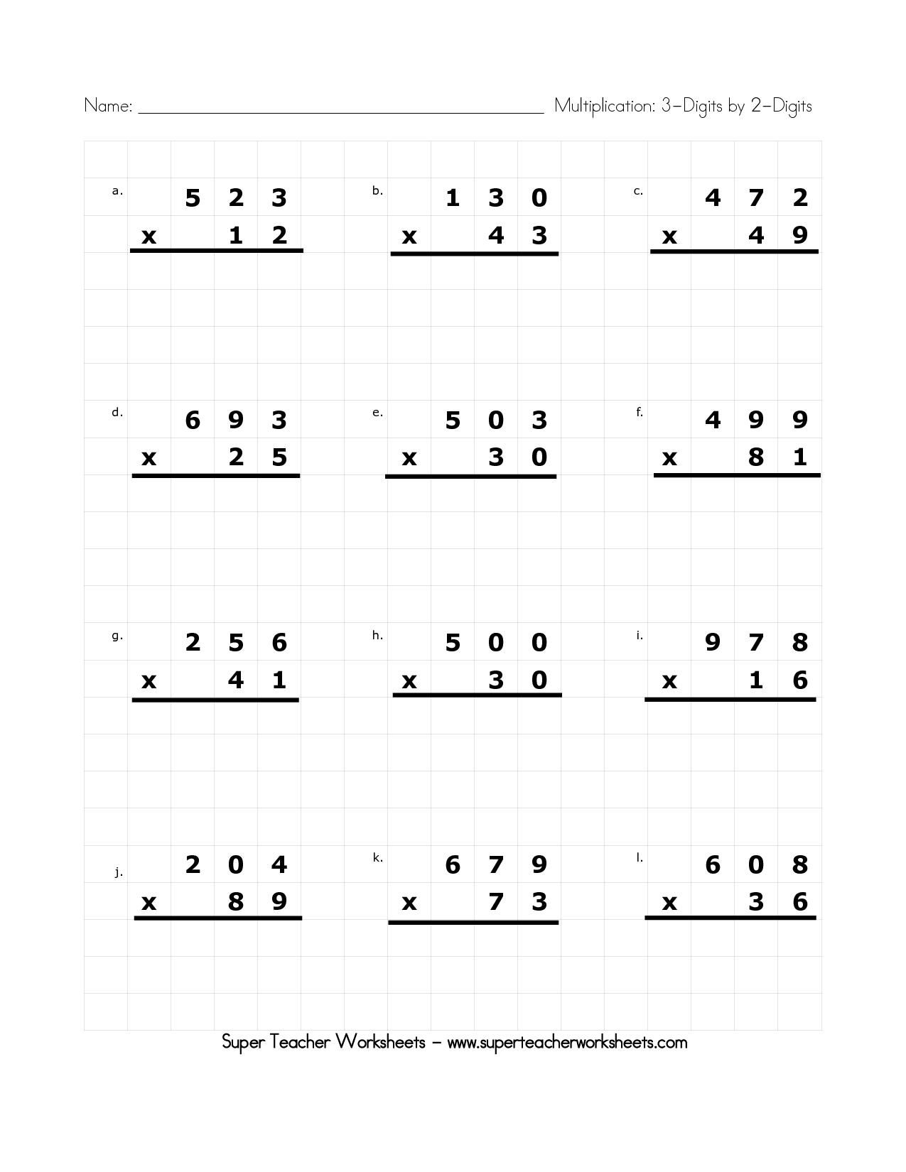Super Teacher Worksheets Multiplication Table | Super
