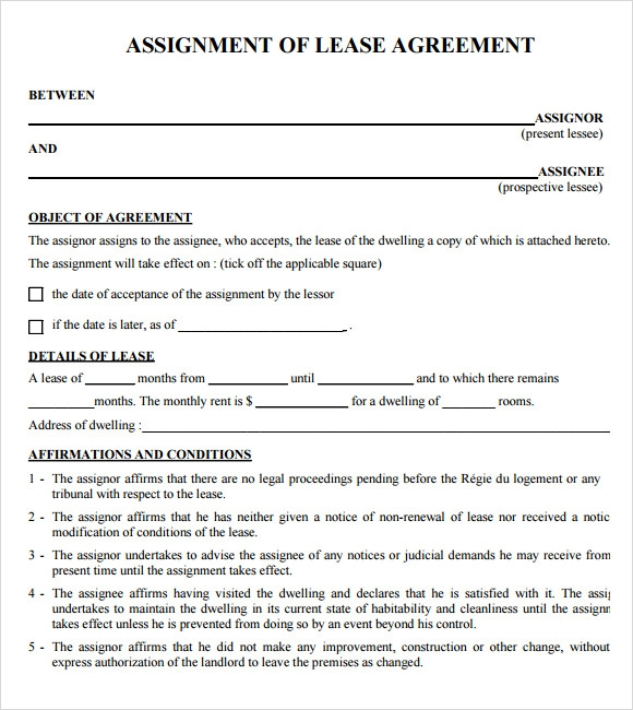 9 Sample Lease Agreements Sample Templates