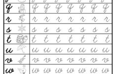 Cursive Lowercase Letter Tracing Worksheets Letter