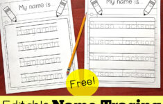 Editable Name Tracing Sheet Totschooling Toddler