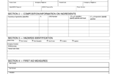 Material Safety Data Sheet Form Fill Online Printable