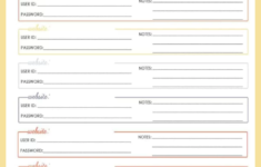 Website Password Logs Free Printable PDF Password