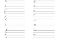 5 Printable Cursive Handwriting Worksheets For Beautiful