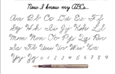 Cursive Script Alphabet With Arrows Student Handouts