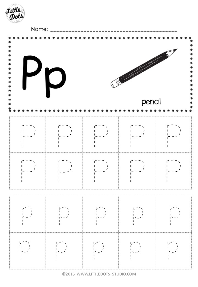 Letter P Tracing Worksheets AlphabetWorksheetsFree 