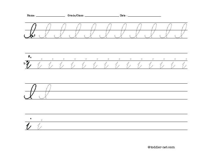 Free Printable Handwriting Worksheets For Middle School ...