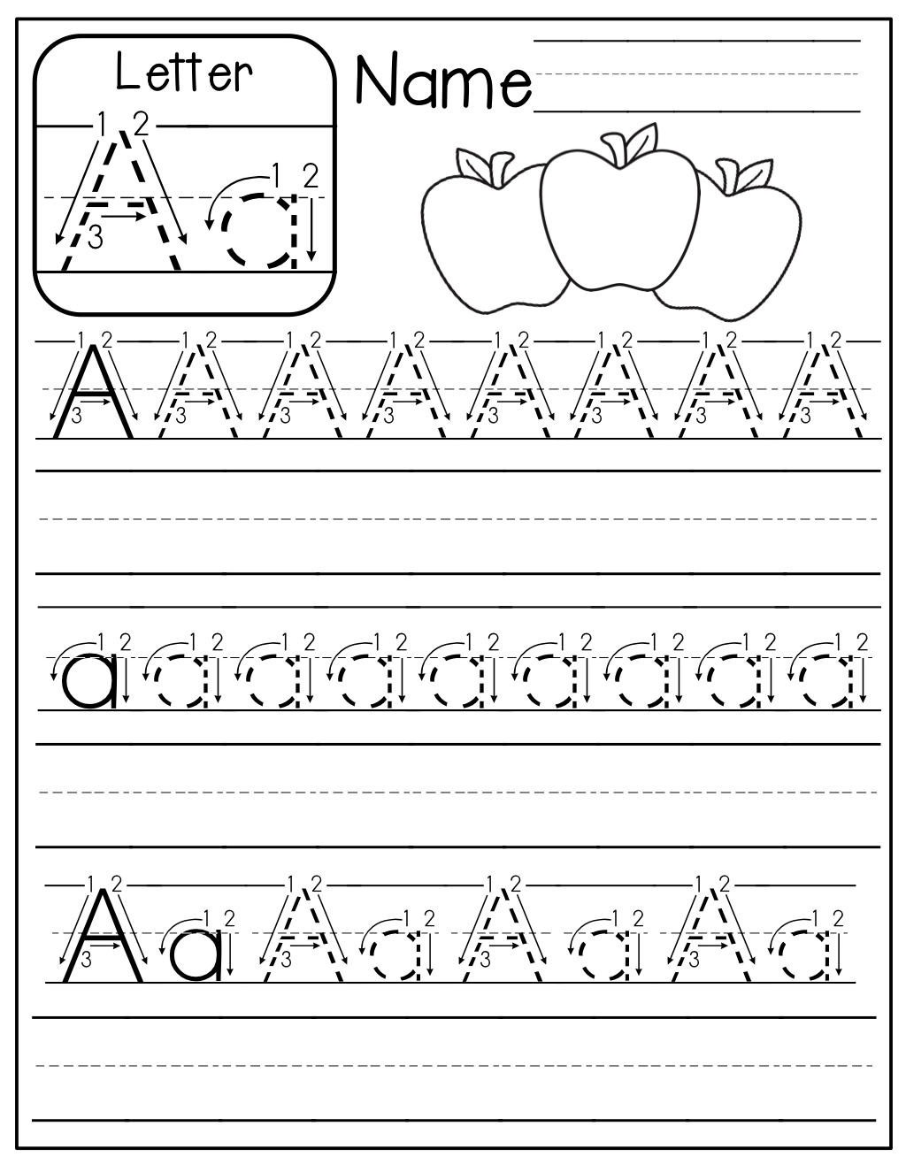 Free Tracing Letters A Z Worksheets AlphabetWorksheetsFree