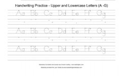 Handwriting Practice Upper And Lowercase Letters A G