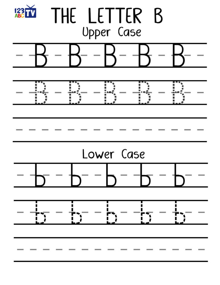 Letter B Practice Handwriting Downloads 123ABC TV ...