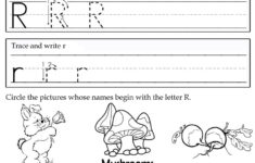 Letter R tracing writing worksheet Preschool Crafts