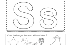 Letter S Coloring Worksheet Free Kindergarten English