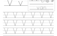 Letter V Handwriting Worksheet For Kindergarteners You