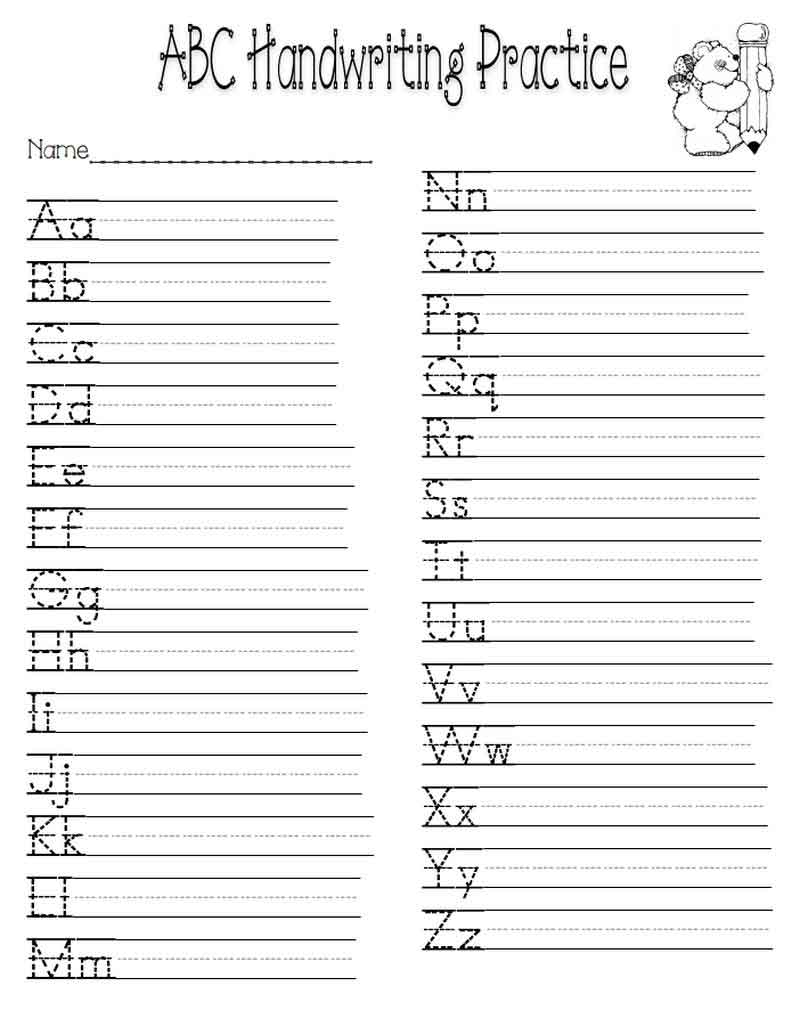 Handwriting Worksheets With Name AlphabetWorksheetsFree