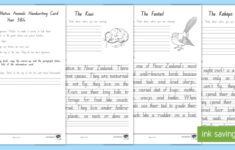 Native New Zealand Animals Handwriting Worksheet Worksheets