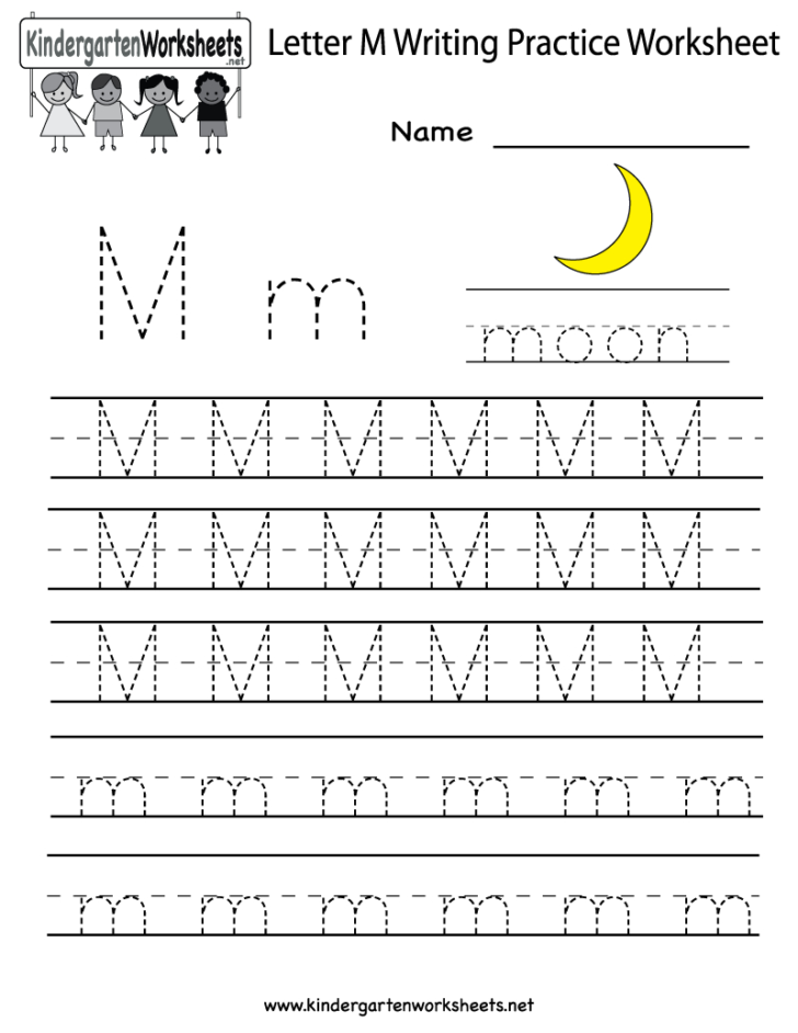 Tracing Letter M Worksheets Kindergarten 