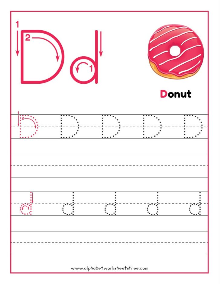 Tracing Letter D Worksheets AlphabetWorksheetsFree