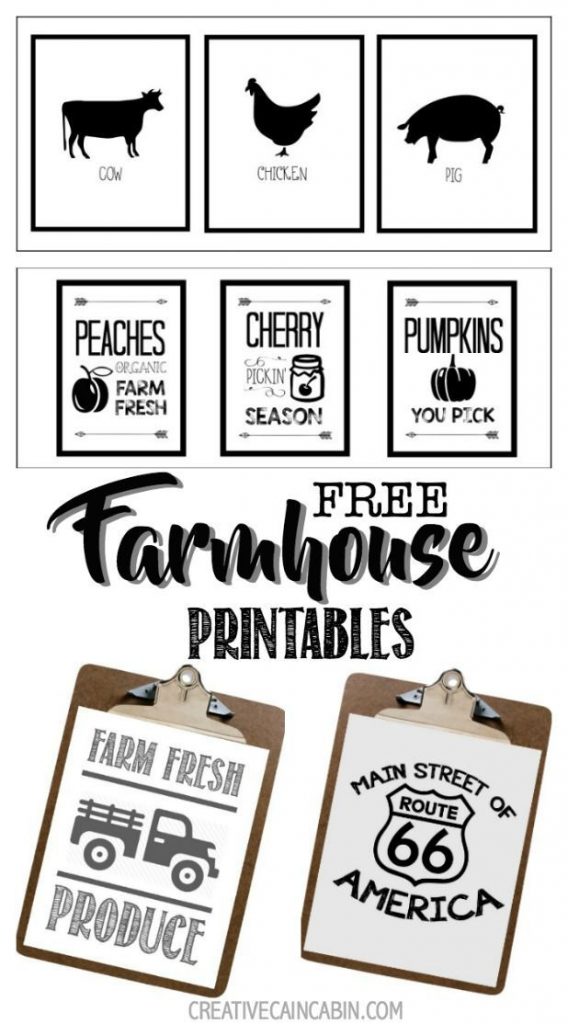 Farmhouse Farm Animal Printables Farmhouse Baskets