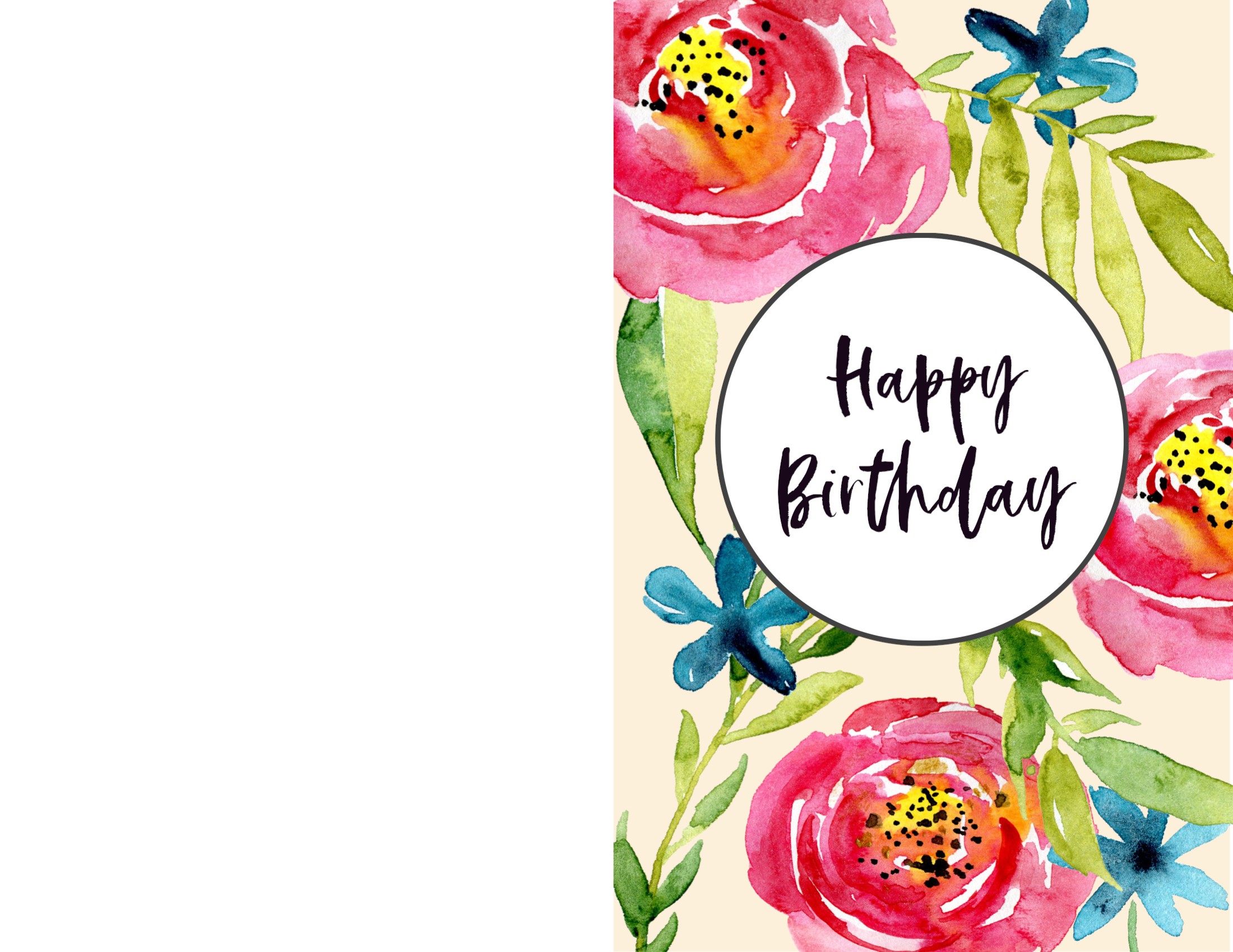 Foldable Free Printable Birthday Cards