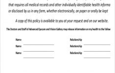 FREE 11 Sample HIPAA Release Forms In PDF MS Word