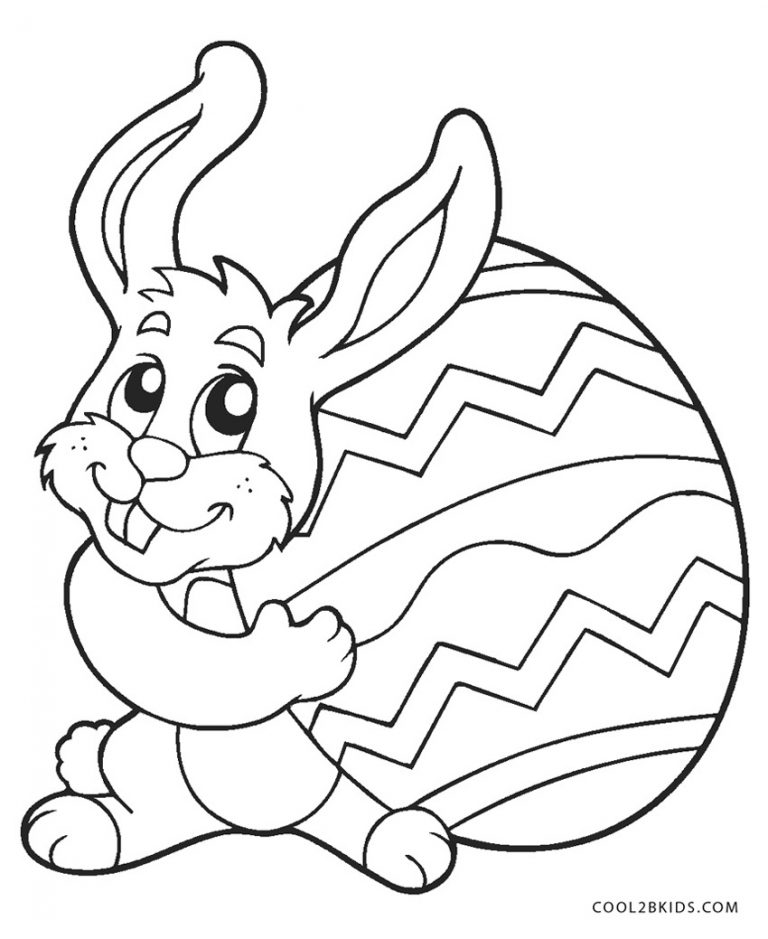 Download Free Printable Easter Bunny Coloring Pages For Kids | AlphabetWorksheetsFree.com