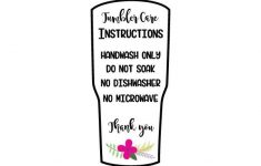 Free Tumbler Care Instructions SVG TopFreeDesigns In