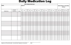 Medication Log Templates 8 Free Printable Editable MS