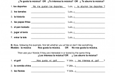 10 Best Images Of Worksheets Spanish Verb Gustar Spanish