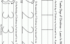 12 Days Of Christmas Number Worksheets Holiday