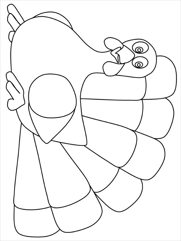 13 Turkey Shape Templates Coloring Pages PDF DOC 